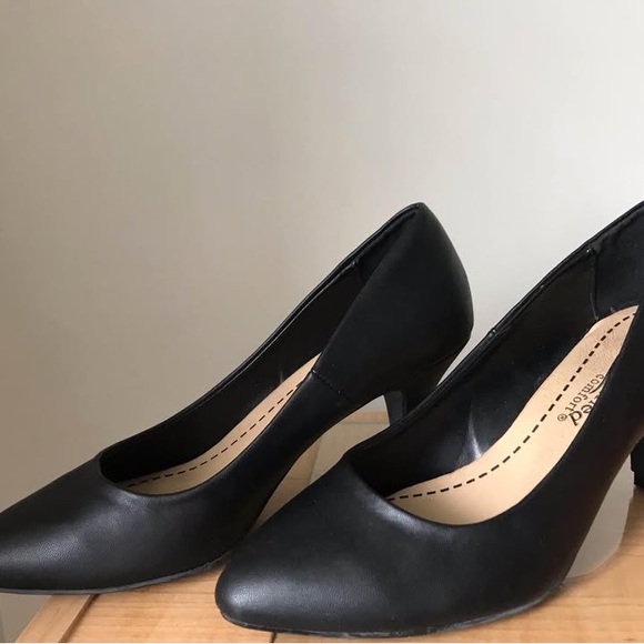 classified comfor Shoes - Black High Heel Pumps with Pointed Toe and Stiletto Heel